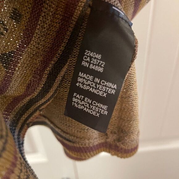 Dex Aztec Print Brown Knit Tunic Blouse - S - Picture 8 of 11